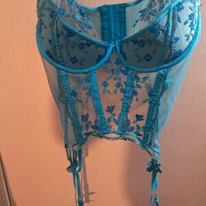 Honey Birdette Sabrina Turquoise Bustier Size 40DD